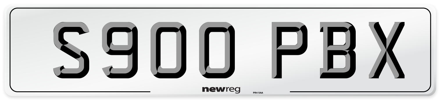 S900 PBX Number Plate from New Reg